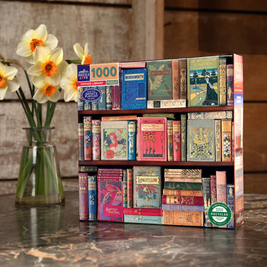 eeBoo - Vintage Library 1000 Piece Square Puzzle