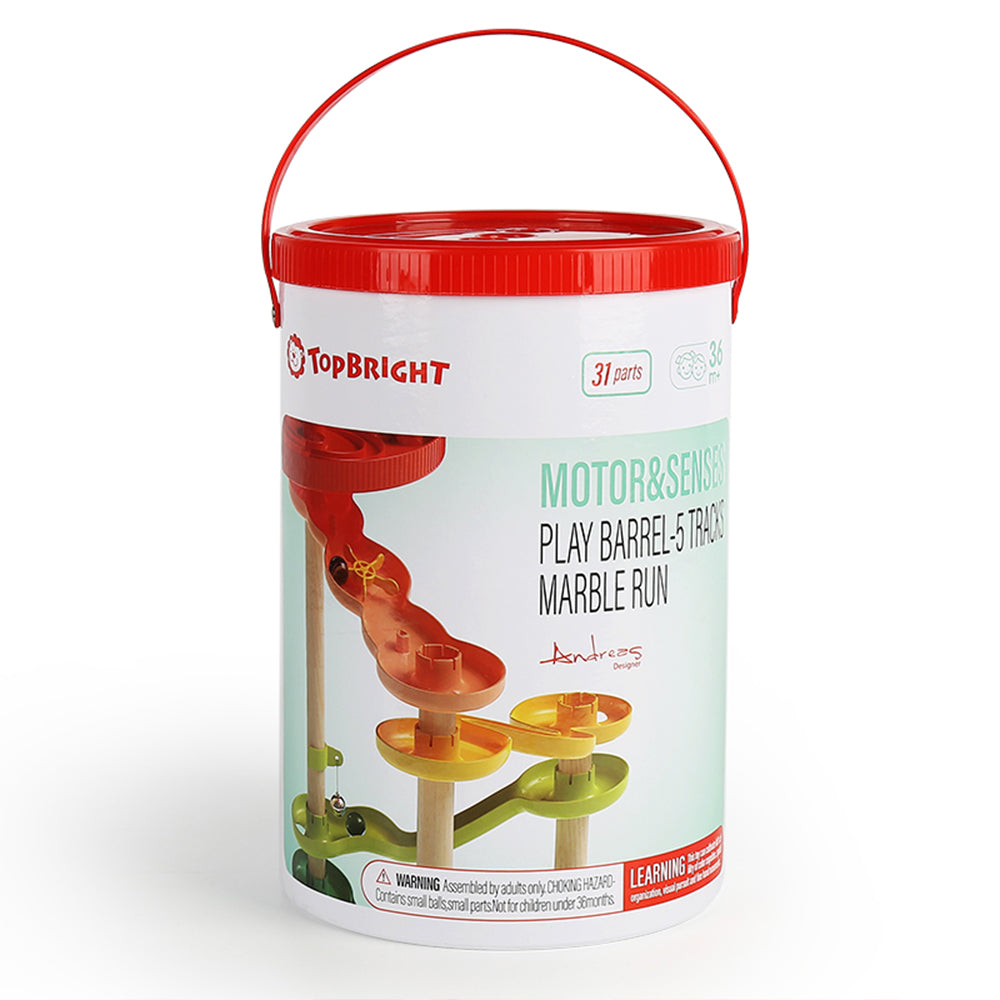 TopBright - 5-Track Marble Run - 47 Pieces