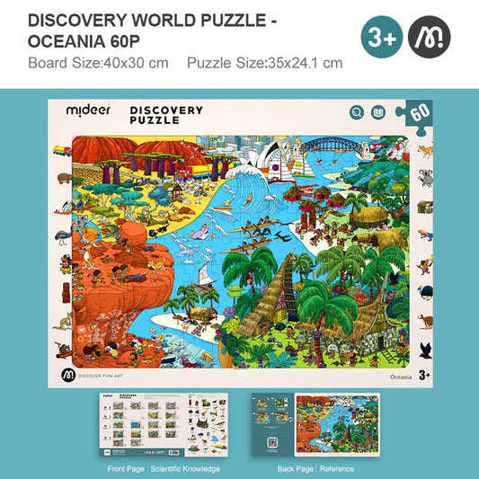Mideer - Big World Small World Australia-Themed Discovery Puzzle: 60 Pieces