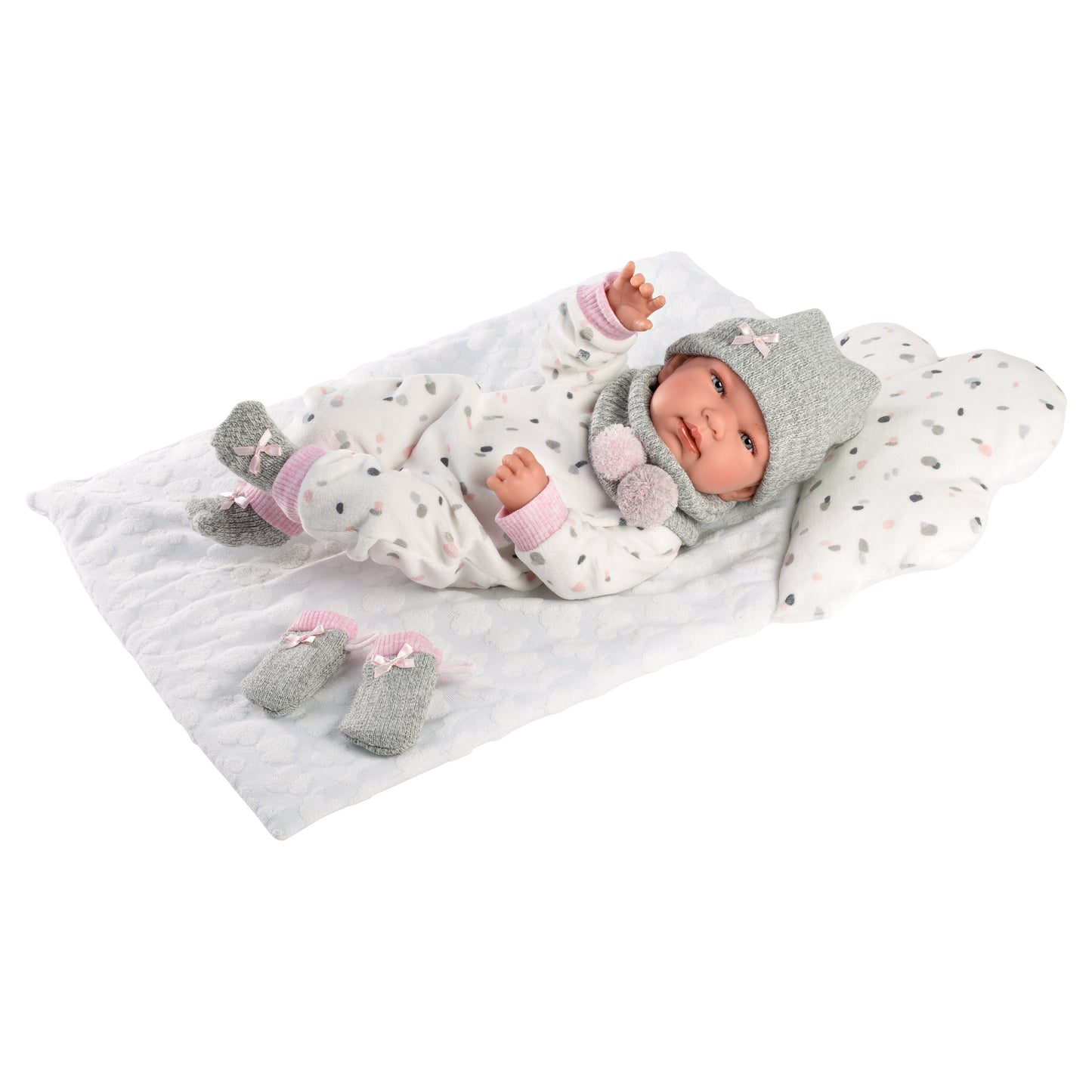 Llorens - Newborn Baby Girl Doll with Cloud Inspired Blanket ,Clothing & Accessories: Tina - 43cm