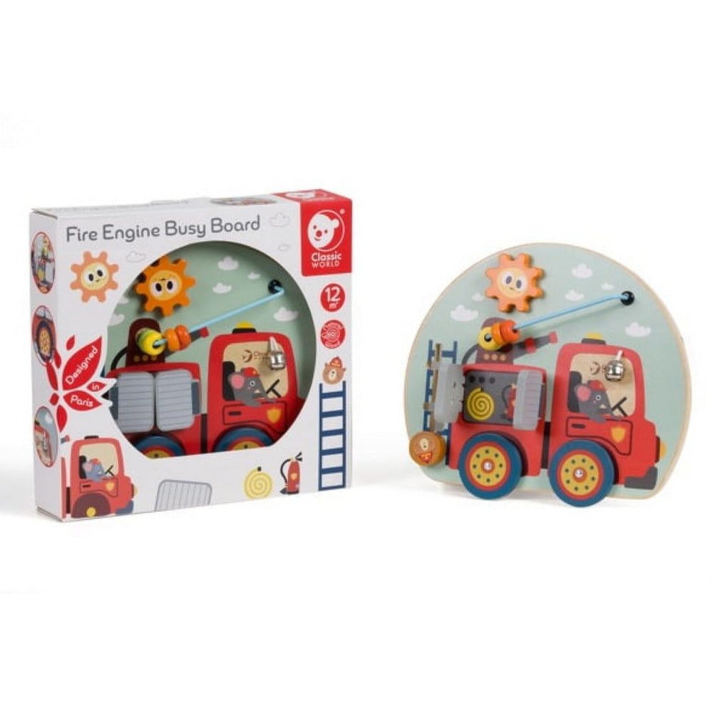 Classic World - Fire Engine Busy Board Play Set