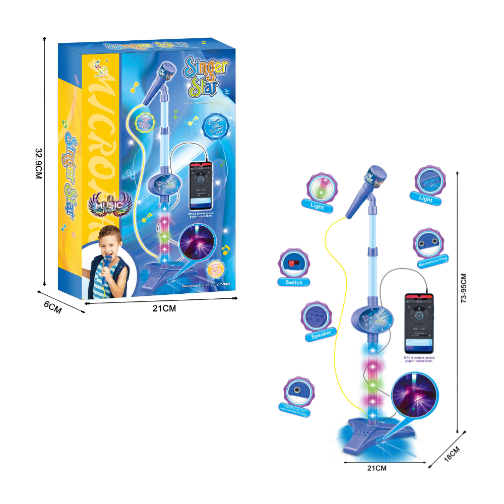 Cogo - Electric Microphone Set for Kids - Includes Cable & Lights