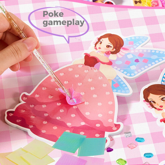 Jar Meló - 3-in-1 Dress Making Poke Arts & Crafts Set: Princess Garden