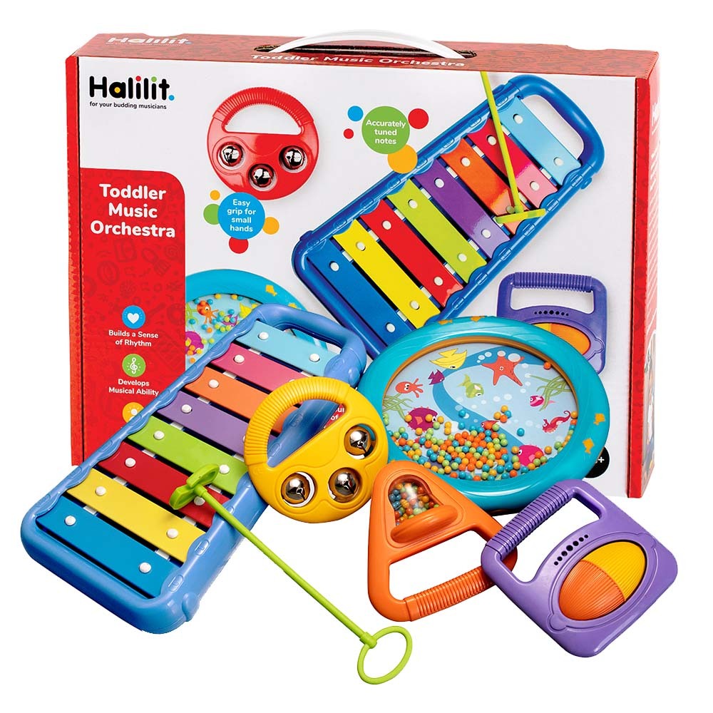Halilit - Music Instrument for Babies & Toddlers - Toddler Music Orchestra Set of 5 -**