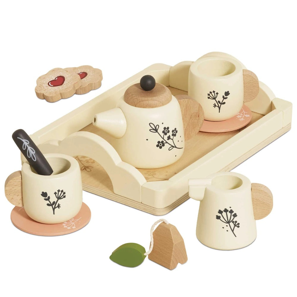 Le Toy Van - Wooden Tea Set & Tray - 12pcs