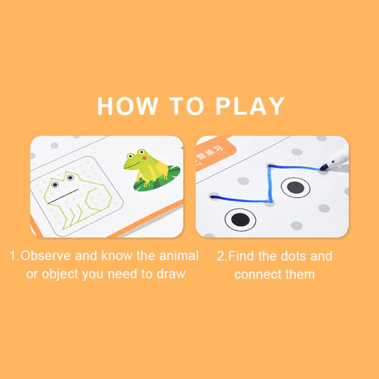 Mideer - Connect the Dots Wipe Clean Cards - Reusable Activity Set for Kids