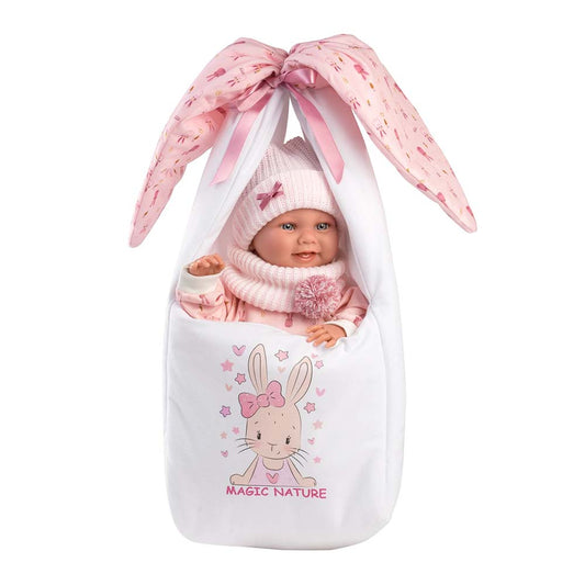 Llorens - Anatomically Correct Baby Girl Doll with Clothing & Baby Carrier: Nica - 40cm