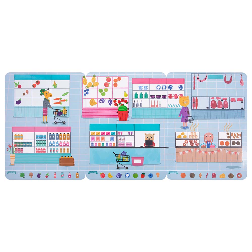 TookyToy - Silicone Sticker Book - Animal Market - Motherhood
