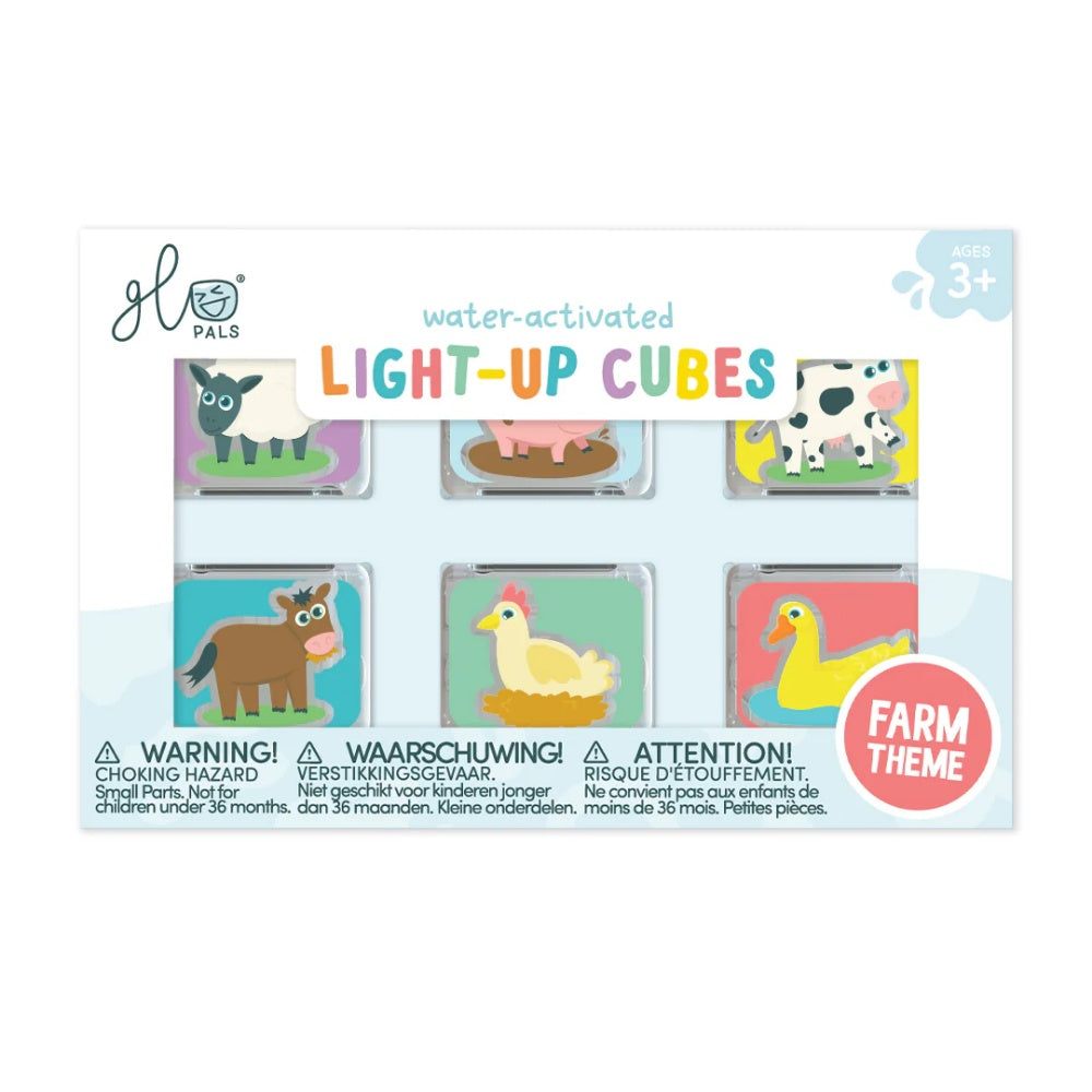 Glo Pals - Water Activated Light-Up Sensory Toys - Farm (6 Pack)