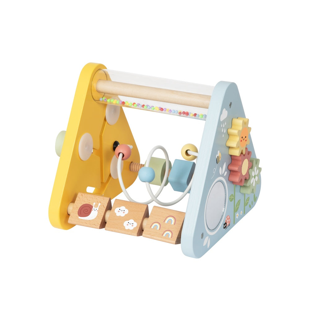 TookyToy - 5-in-1 Wooden Activity Triangle Baby Sensory Play Centre