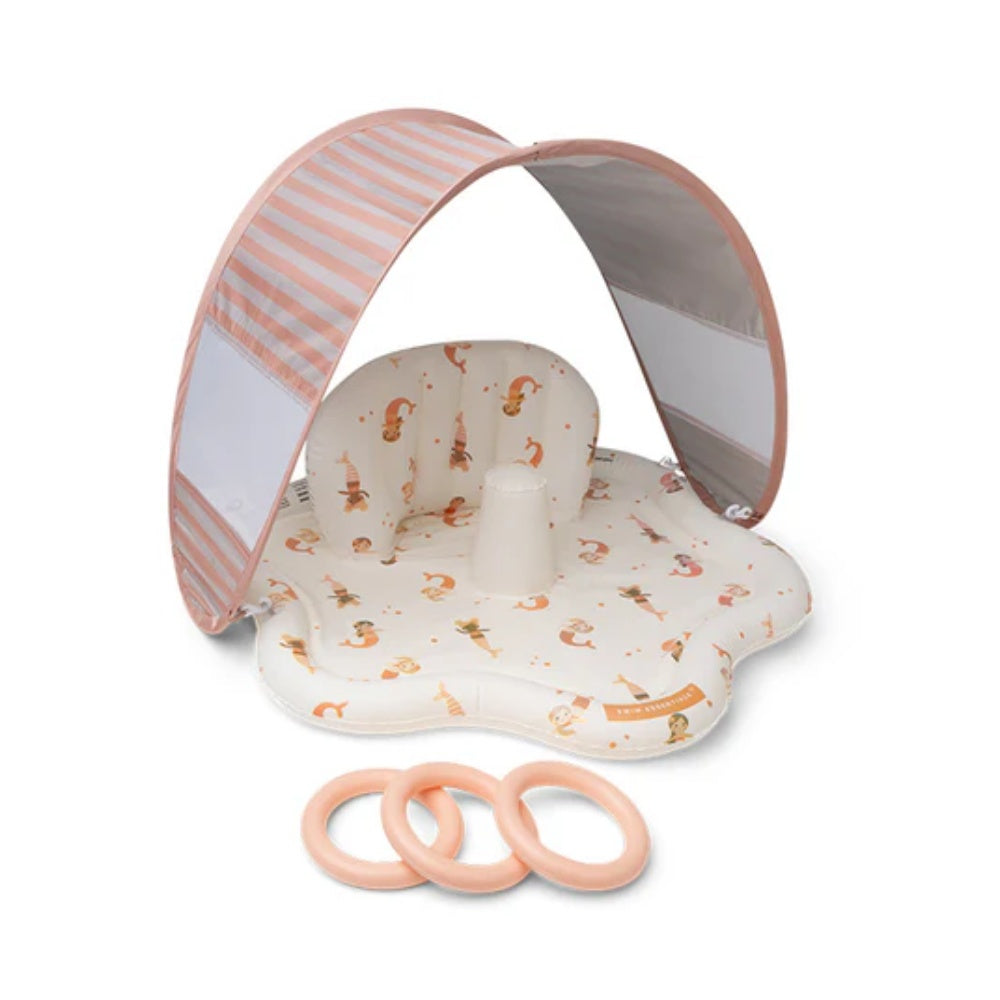 Swim Essentials - Baby Splash Mat with Sunshade - Mermaid Bubbles 76cm