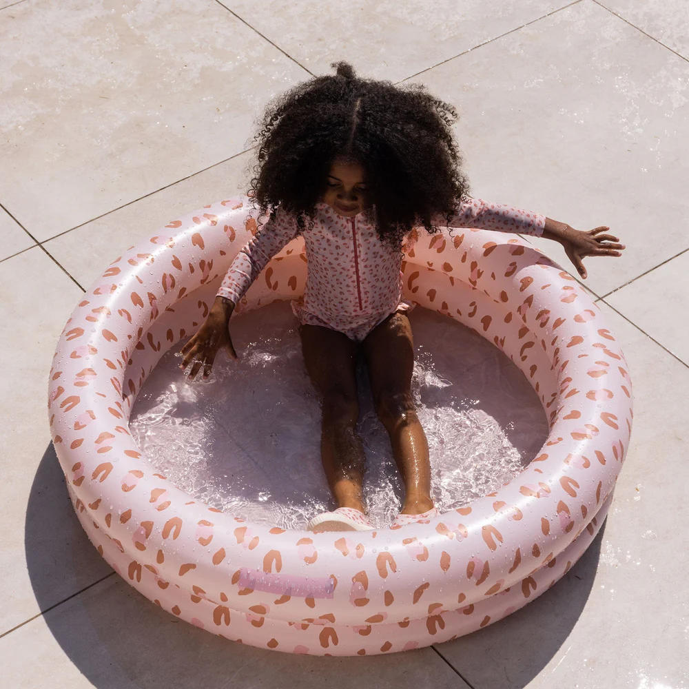 Swim Essentials - Childrens Paddle Pool - Old Pink Leopard 100cm