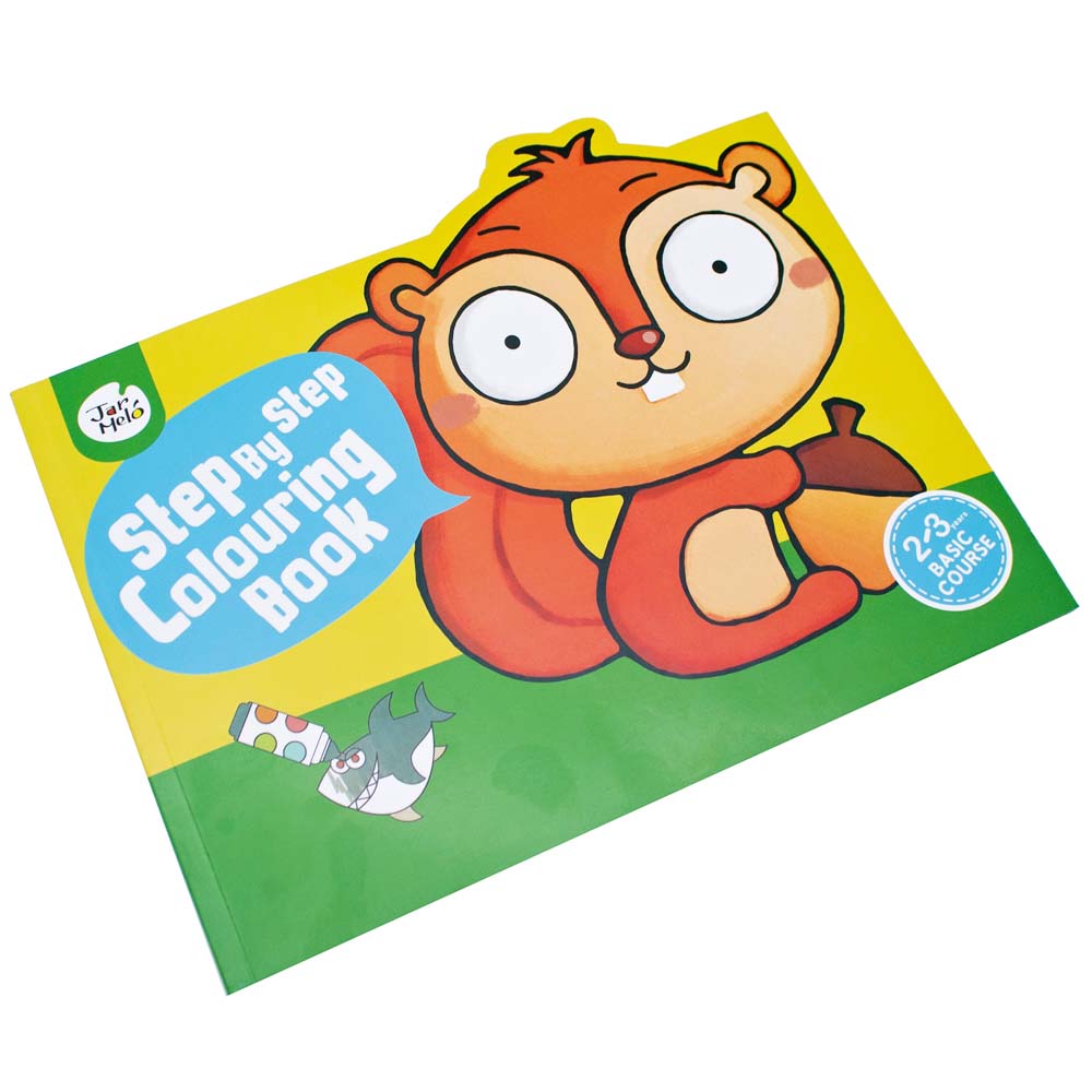 Jar Meló - Step by Step Colouring Book - 2-3 Years - Squirrel
