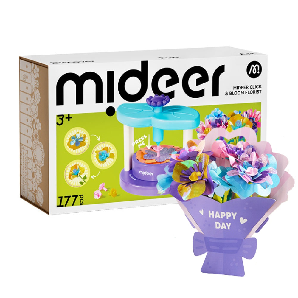 Mideer - Click and Bloom: DIY Fabric Flower Making Kit for Kids