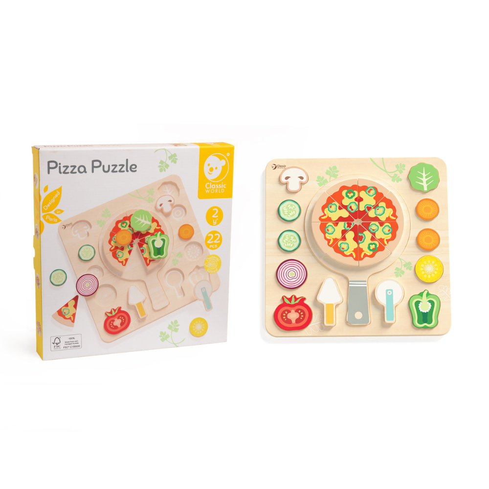 Classic World - Wooden Puzzle - Pizza Maker - 22pcs