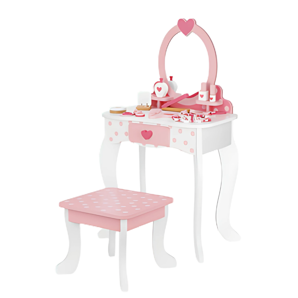 TookyToy Kids - Pretend Play Make-Up & Vanity Table Toy Set