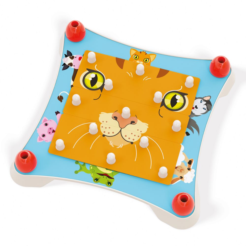 Quercetti - Guess the Animal Faces Puzzle - Memory & Recognition Game for Toddlers