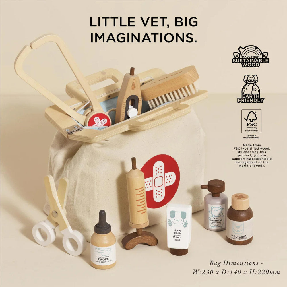 Le Toy Van - Wooden Animal Vet Set - 10pcs