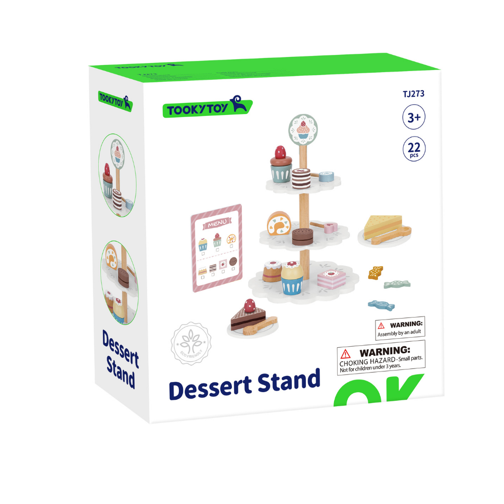TookyToy - Pretend Play Dessert Stand Toy Set