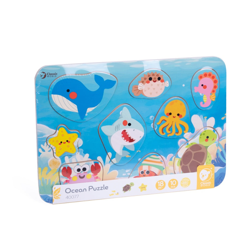 Classic World - Wooden Puzzle - Ocean - 10pcs
