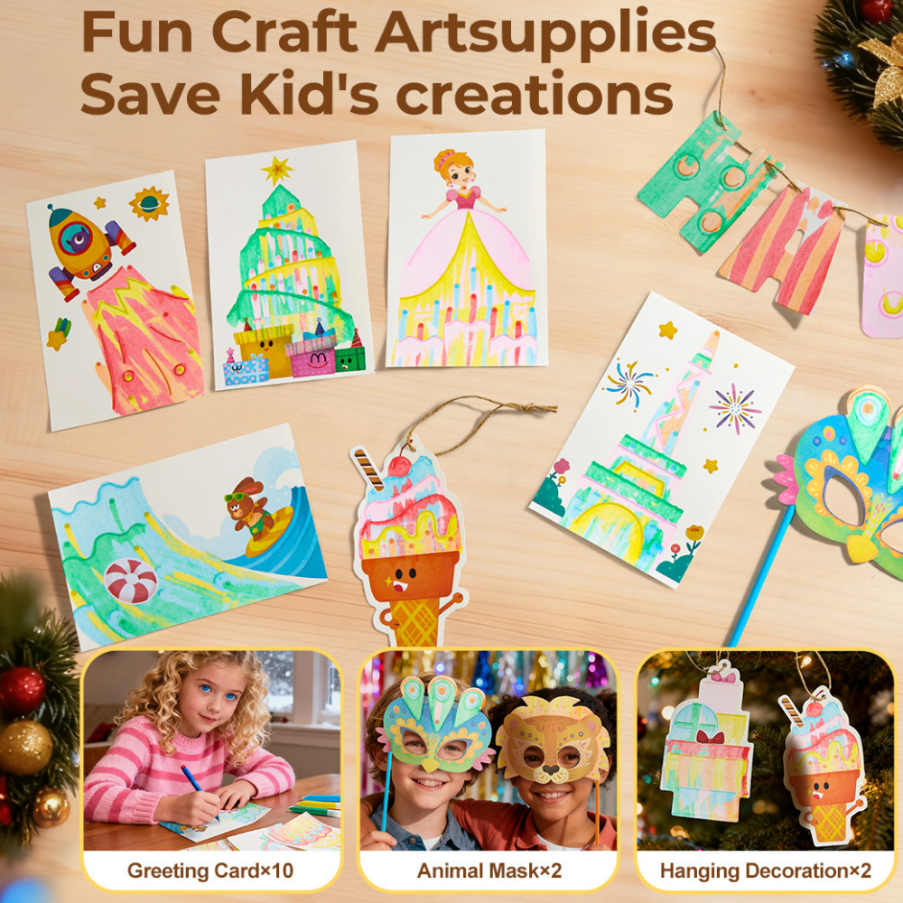 Jar Meló - Carnival Party - Squeegee Painting Arts and Crafts Kit for Kids