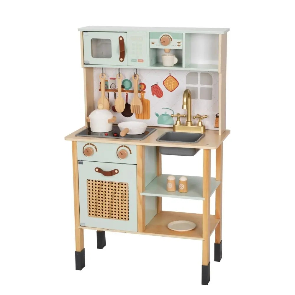 TookyToy - Pretend Play Wooden Kitchen Set - 11 Pieces TOOKYTOY