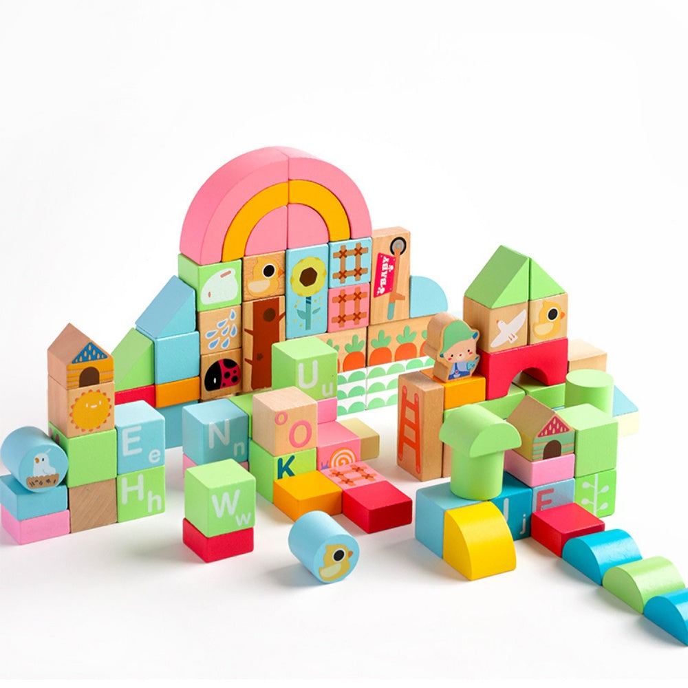 Classic World - Play & Learn - Rainbow Garden Set - 60pcs