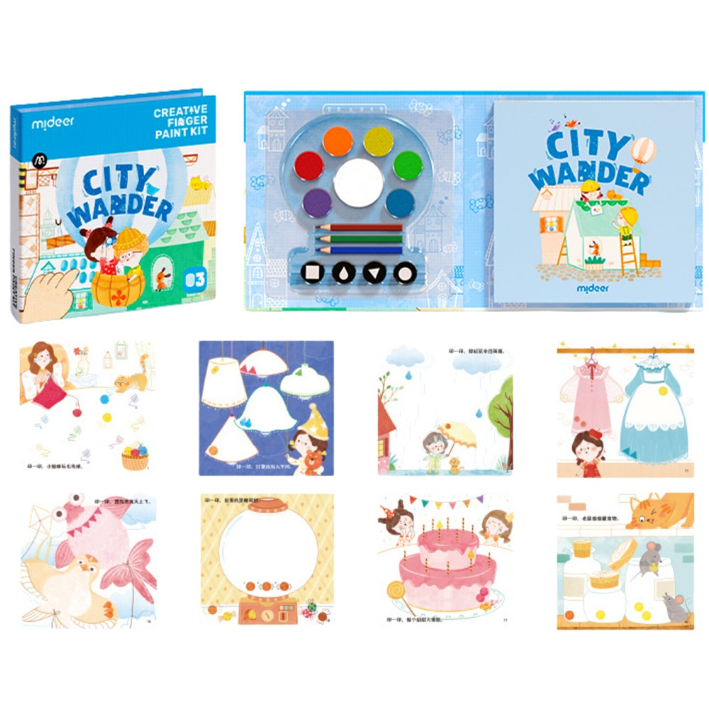 Mideer - Creative Finger Paint Kit - City Wander