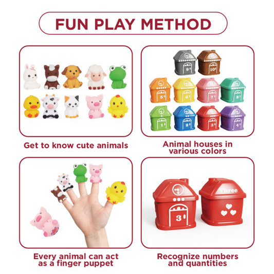 Cogo - Peekaboo Animals 1-10 - Matching and Counting Game - Motherhood