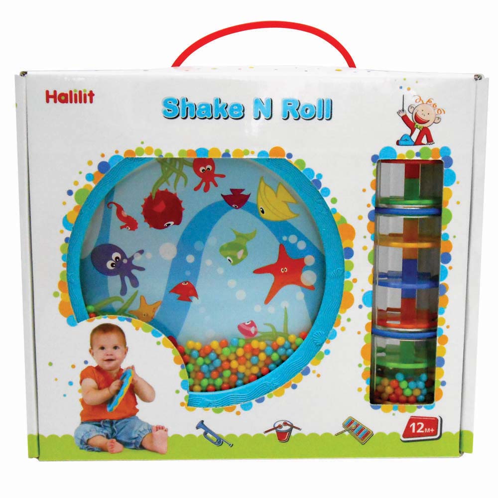 Halilit - Music Instrument for Babies & Toddlers - Shake 'n Roll Set of 2-**