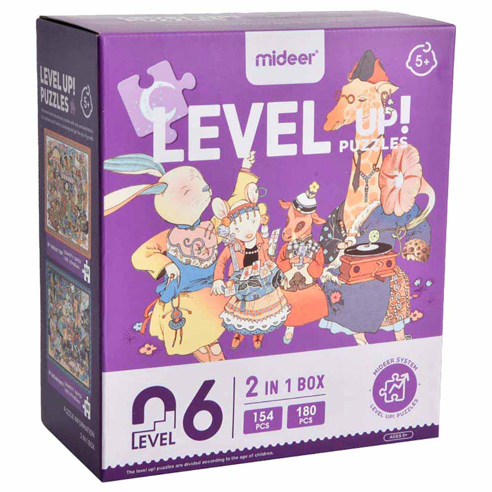 Mideer - Level Up Jigsaw Puzzle for Kids - 2-in-1 - Level 6 Forest Fantasy