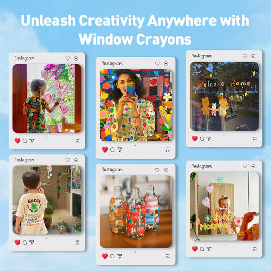 Jar Meló - Bath & Window Twisable Crayons - 12 Silky Washable Colours