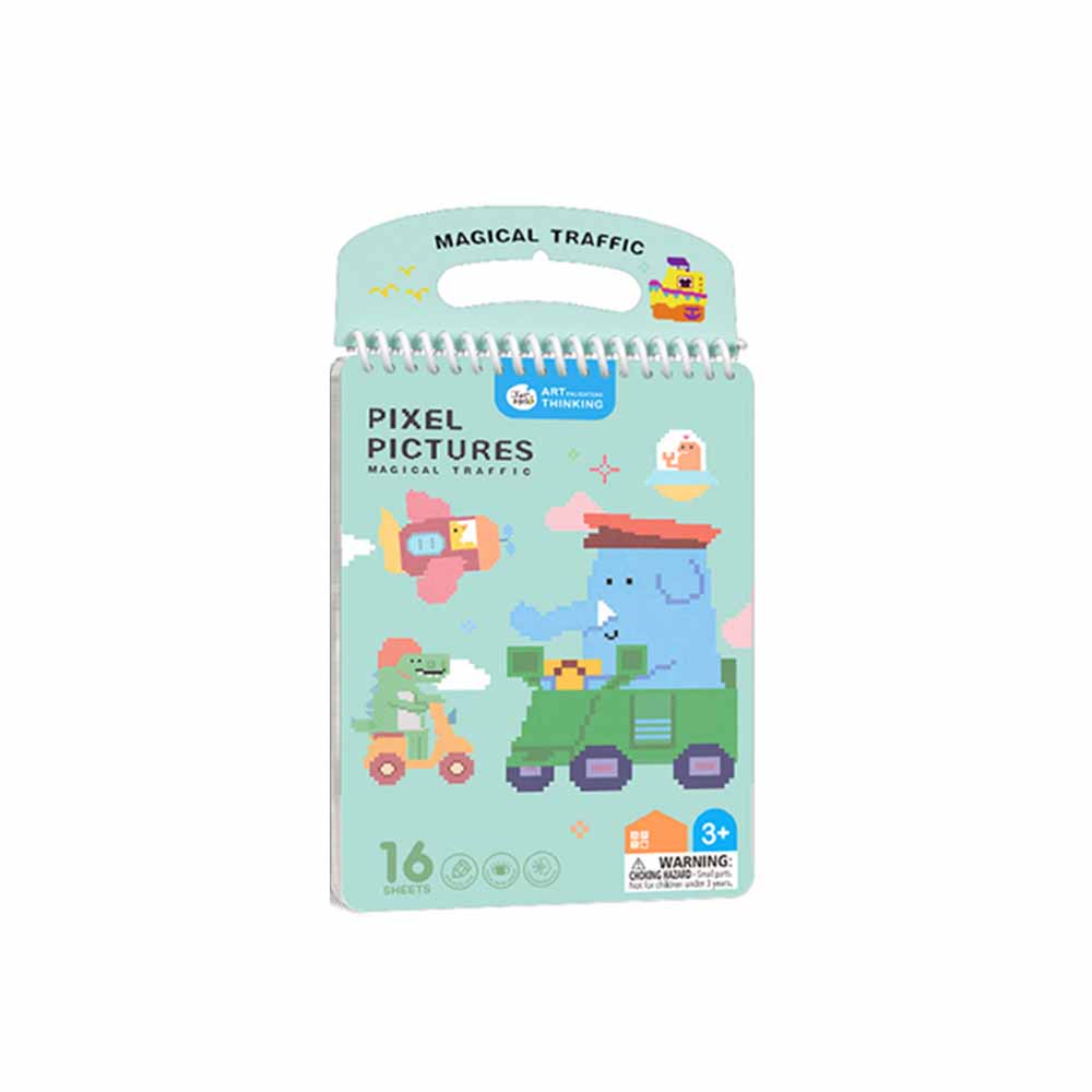 Jar Meló - Pixel Pictures Colouring Book - Magical Traffic - 16 pcs