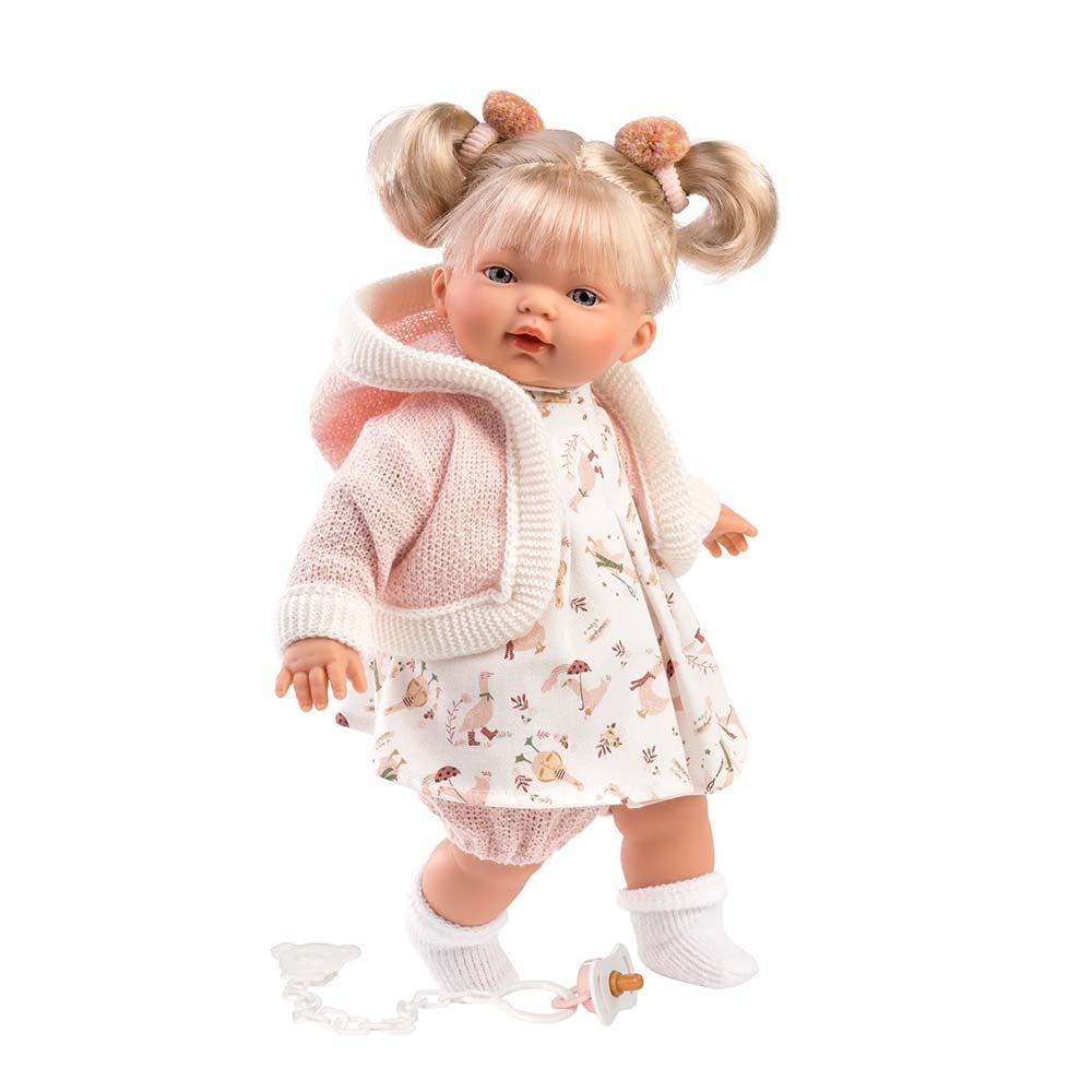 Llorens - Baby Girl Doll with Crying Mechanism, Clothing & Accessories: Roberta - 33cm