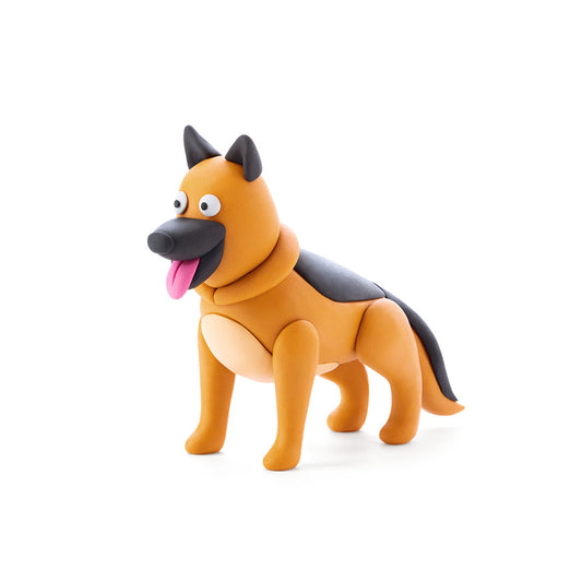 Hey Clay - Modelling Air-Dry Clay with Fun Interactive App - Shepherd, Series Dog Story, 3 cans - Motherhood