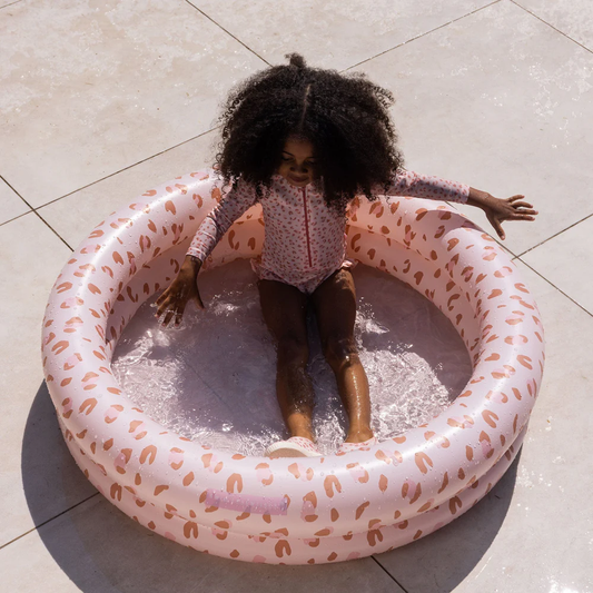 Swim Essentials - Childrens Paddle Pool - Old Pink Leopard 100cm