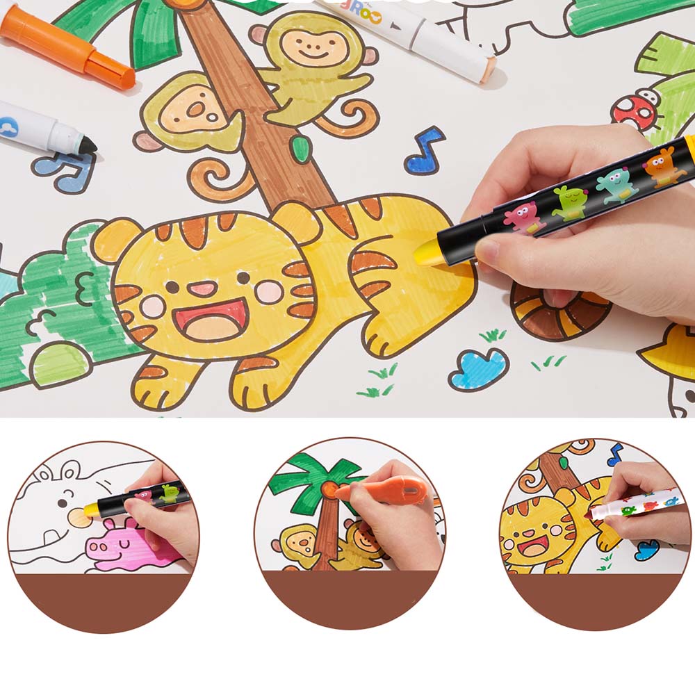 Jar Meló - Colouring Paper Roll - Tear & Stick - Dinosaur Adventures 3m