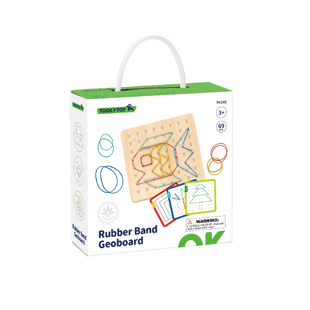 TookyToy - Creative Rubber Band: Fine Motor Geoboard Activity Set