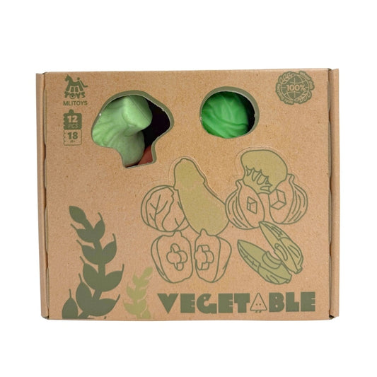 Mingli Toys - Shape Sorting Vegetable Set - Eco-friendly Educational Toy - 12 Pieces