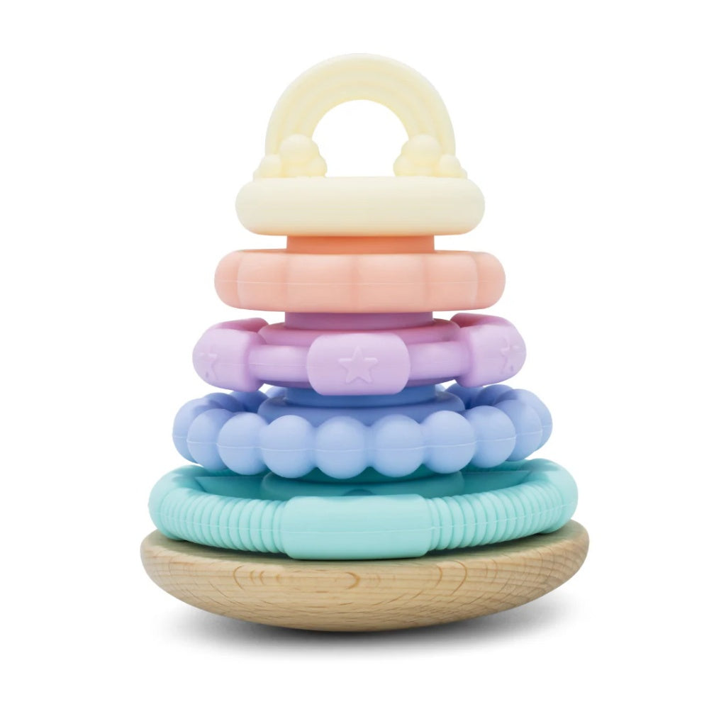 Jellystone Designs - Rainbow Wobble Stacker Silicone Toy - Pastel