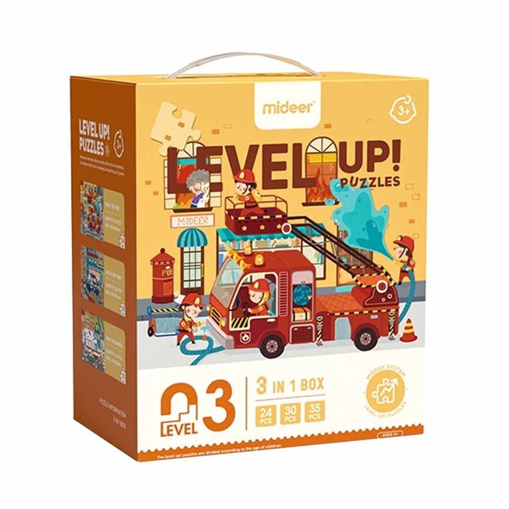 Mideer - Level Up Puzzles - 3-in-1 - Level 3 Fire Brigade