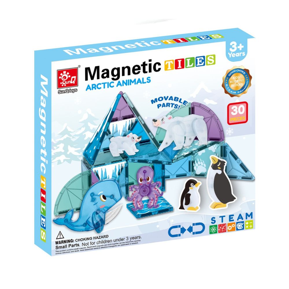 Magnetic Tiles - Arctic Animals Set - 30 Pieces