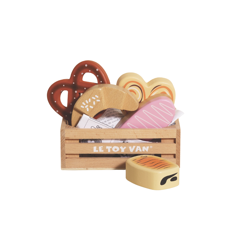 Le Toy Van - Wooden Bakery & Patisserie Food Crate - 7pcs