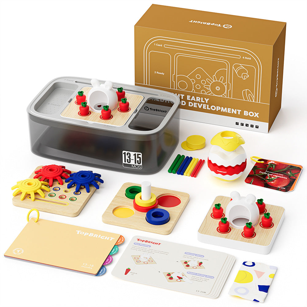 TopBright - 8-in-1 Montessori Educational Activity Box - 13-15 Months