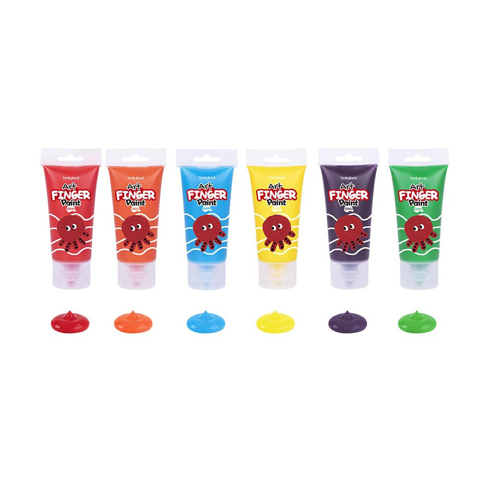 TookyToy - Finger Paint - 6 Colors - 60ml