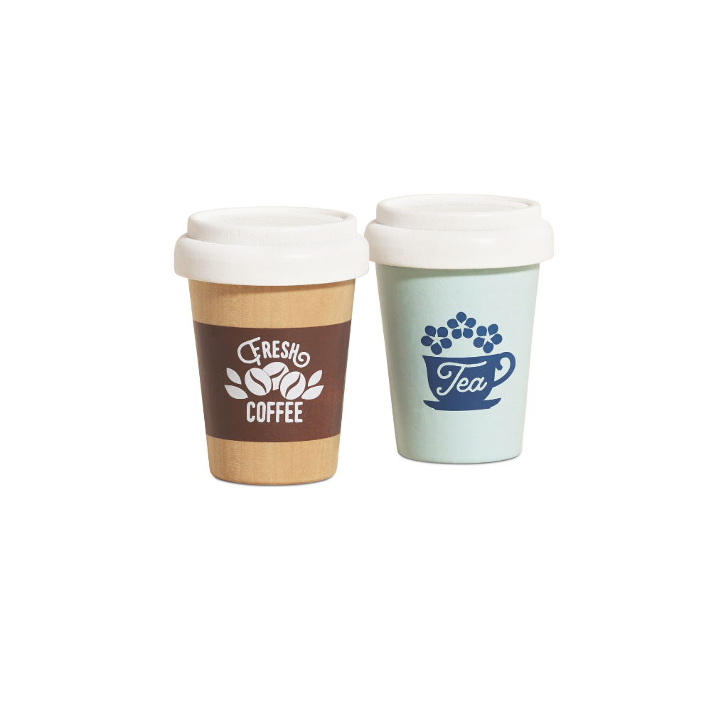 Le Toy Van - Wooden Tea & Coffee Re-Useable Eco Cups - 2pcs