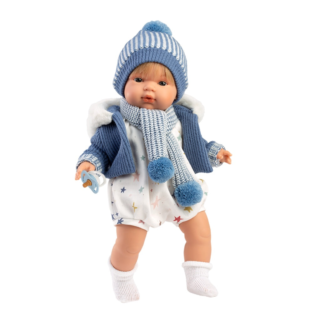 Llorens - Baby Boy Doll with Crying Mechanism, Clothing, & Accessories: Sasha - 38cm
