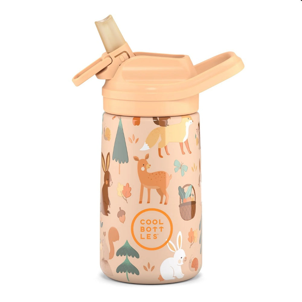 Cool Bottles - Kiddies Triple-Insulated Water Bottle - Woodland Buddies 350ml
