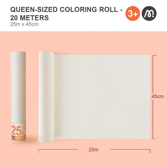 Mideer - Giant Painting Paper Roll: 20m, 89cm Wide