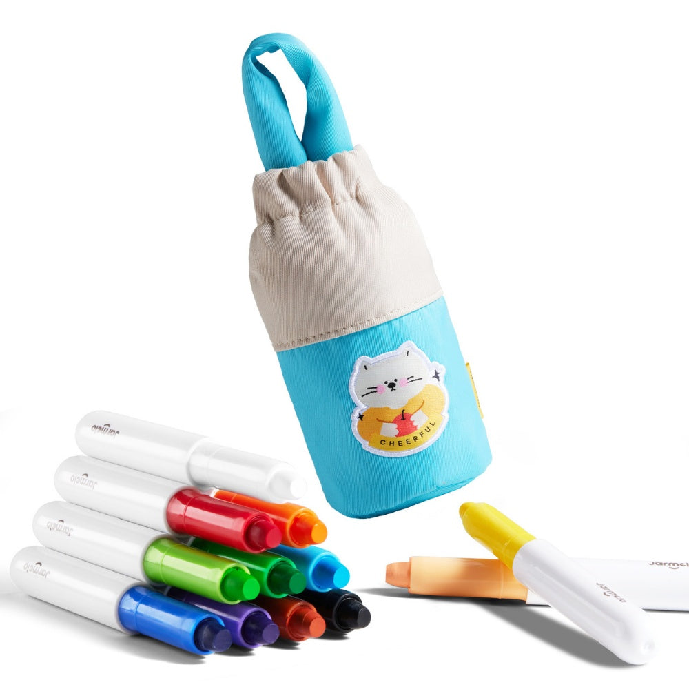 Jar Meló - Twistable Washable Silky Crayons in Carry Bag - 12 Colours